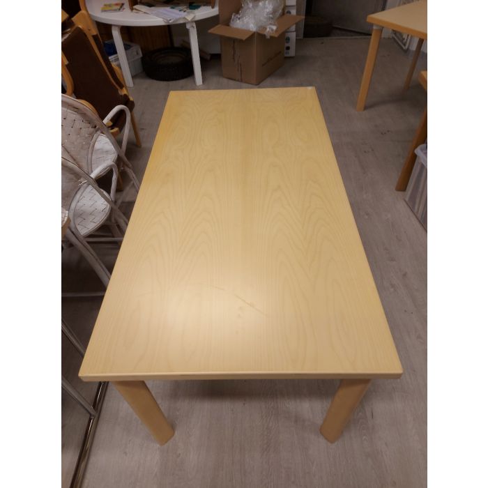Artek pöytä 81A, koivu, 150x75 cm, holkkijalat HL1