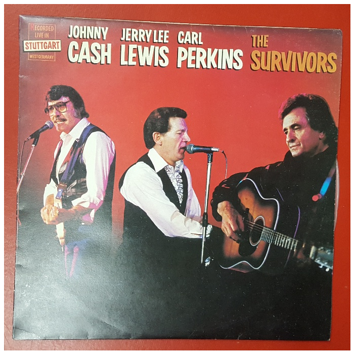 LP-levy Johnny Cash, Jerry Lee Lewis, Carl Perkins: Survivors - HAUKI