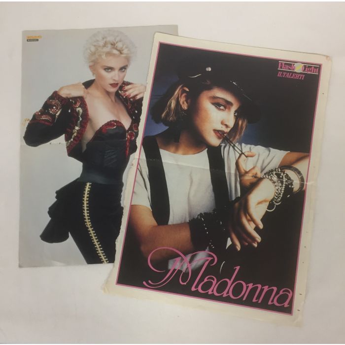 Vanhoja keräilykuvia ja julisteita; Madonna, Bogart Co, Baccara, Bryan Adams, ym.
