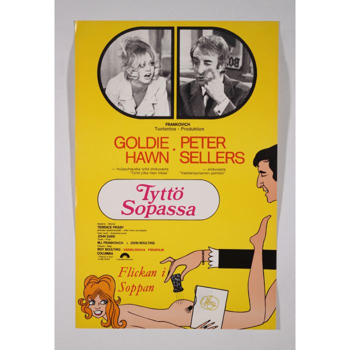 JULISTE Tyttö sopassa (Peter Sellers, Goldie Hawn)