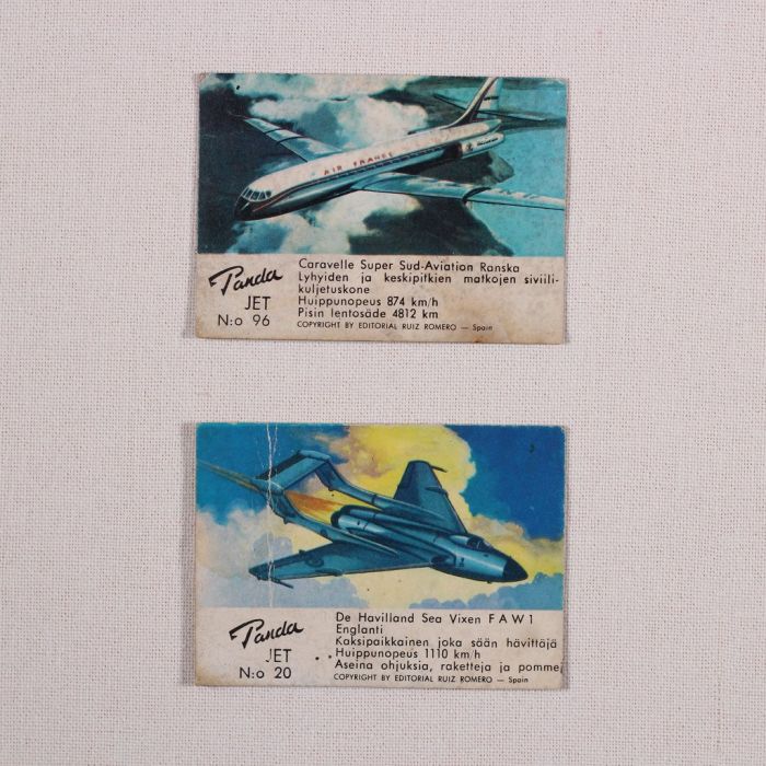 Keräilykortit 2kpl Lentokoneet